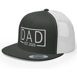 NWT charcoal & white DAD EST. 2025 SnapBack hat